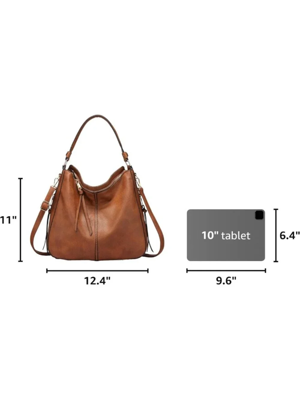 Stylish Faux Leather Hobo Crossbody Bag for Women | Retro Large Shoulder Purse